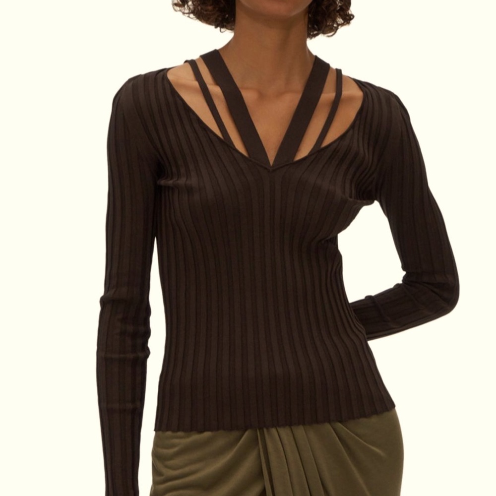 Helmut Lang ribbed knit top